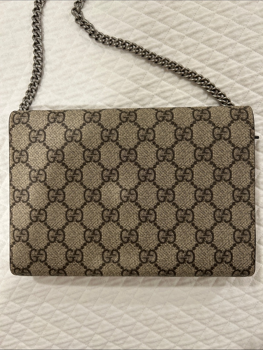 Gucci Tan GG Supreme Dionysus Chain Crossbody Bag - Picture 6 of 7